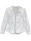 Stine Goya Double Collar Shirt In Steel Grey