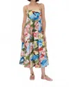 Stine Goya Double Strap High-volume Midi Dress In Multi In Blue