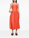 Stine Goya Double-strap Midi Dress In Mecca Orange In Red