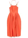 Stine Goya Double-strap Midi Dress In Mecca Orange In Orange