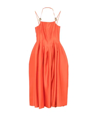 STINE GOYA DOUBLE-STRAP MIDI DRESS