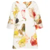 Stine Goya Minikleid Aus Baumwoll-twill Mit Floralem Print In Neutrals/green
