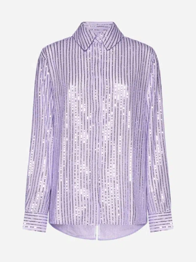 STINE GOYA EDEL STRIPED SEQUIN SHIRT