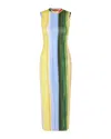 Stine Goya Elastic Tank Crewneck Dress Rainbow Hue In Multi