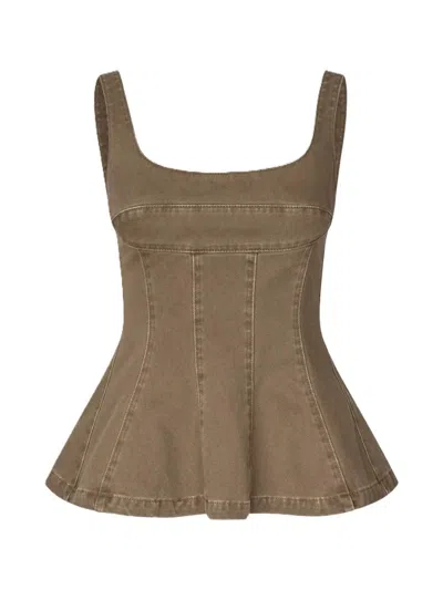 Stine Goya Elevated Structured Top In Green