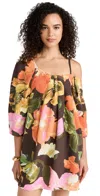 Stine Goya Minikleid Aus Jacquard Mit Floralem Print Und Asymmetrischer Schulterpartie In Summer Nights Poppies