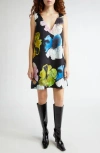 Stine Goya Embroidered Crepe Shift Minidress
