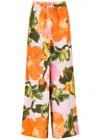 Stine Goya Gemi Floral Drawstring Pants In Orange