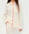 Stine Goya Felix Top In Tangerine Paintbrush In Multi
