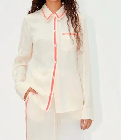 Stine Goya Felix Top In Tangerine Paintbrush In Multi