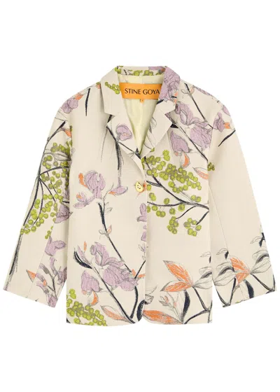 Stine Goya Floral-jacquard Woven Blazer
