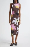 Stine Goya Floral Jersey Tank Dress In Multi