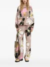 Stine Goya Floral-print Belted Blouse In Multi