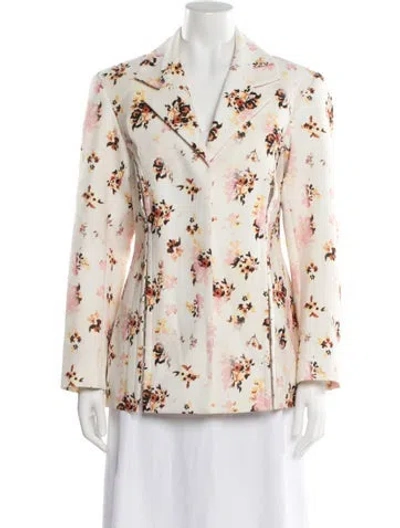 Pre-owned Stine Goya Floral Print Blazer In Neutral