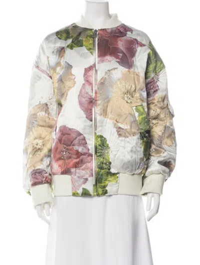 Pre-owned Stine Goya Floral Print Bomber Jacket W/ Tags In Multicolor