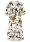 Stine Goya Floral-print Jacquard Midi Dress In Multicoloured
