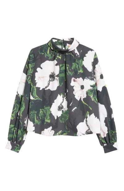Stine Goya Floral Print Gathered Top In Umber Windflower