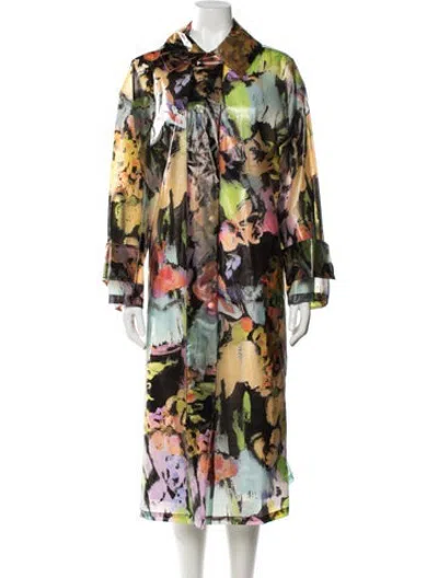 Pre-owned Stine Goya Floral Print Jacket In Black