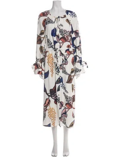 Pre-owned Stine Goya Floral Print Long Dress In Green