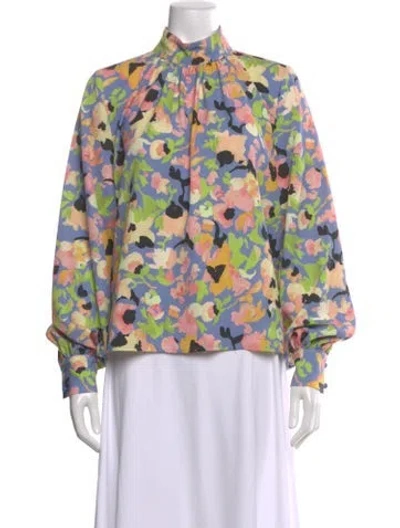 Pre-owned Stine Goya Floral Print Long Sleeve Blouse In Multi