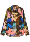 Stine Goya Floral-print Matte Satin Shirt In Multicoloured