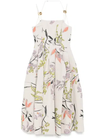 Stine Goya Floral-print Midi Dress In Multicolor
