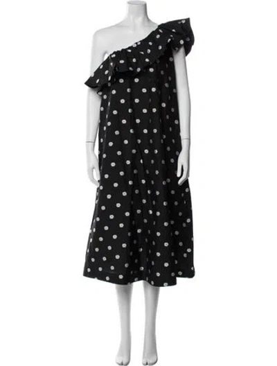Pre-owned Stine Goya Floral Print Midi Length Dress In Blue