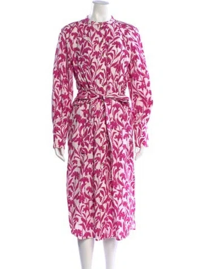 Pre-owned Stine Goya Floral Print Midi Length Dress In Pink