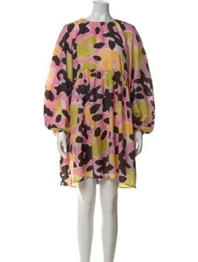 Pre-owned Stine Goya Floral Print Mini Dress In Pink