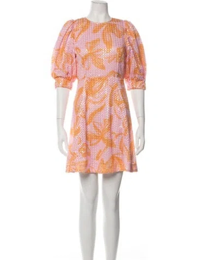 Pre-owned Stine Goya Floral Print Mini Dress In Pink