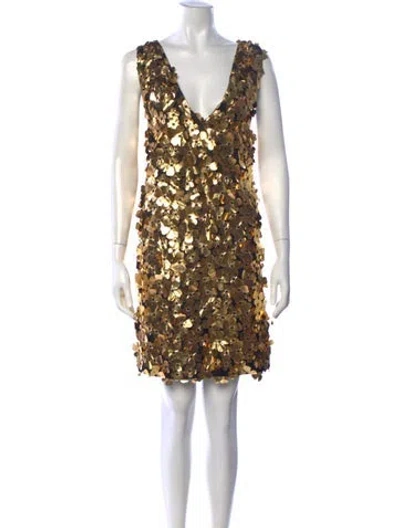 Pre-owned Stine Goya Floral Print Mini Dress W/ Tags In Black/gold