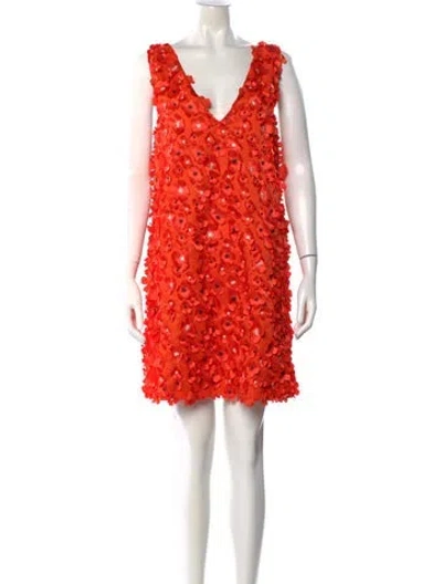 Pre-owned Stine Goya Floral Print Mini Dress W/ Tags In Red