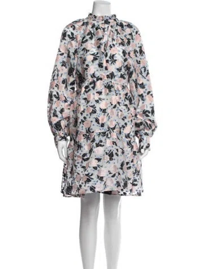 Pre-owned Stine Goya Floral Print Mini Dress In White
