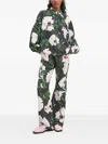 Stine Goya Floral-print Mock-neck Blouse In Green