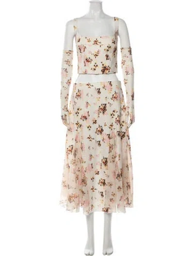 Pre-owned Stine Goya Floral Print Skirt Set In Neutrals