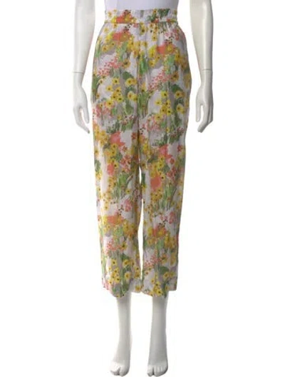 Pre-owned Stine Goya Floral Print Wide Leg Pants In Multicolor