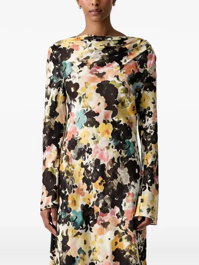 Stine Goya Floral-print Cowl-neck Maxi Dress In Multi