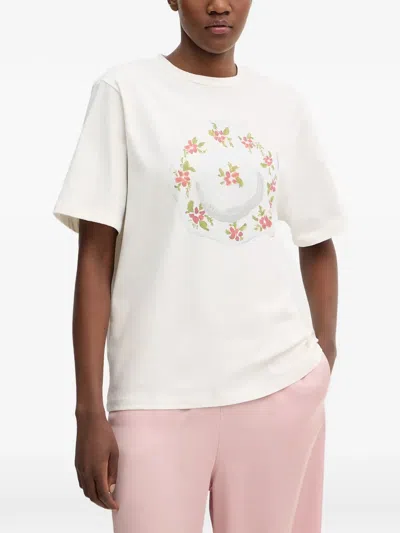 Stine Goya Floral-print T-shirt In White