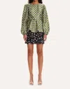 Stine Goya Gara Top In Lilac Checks In Green