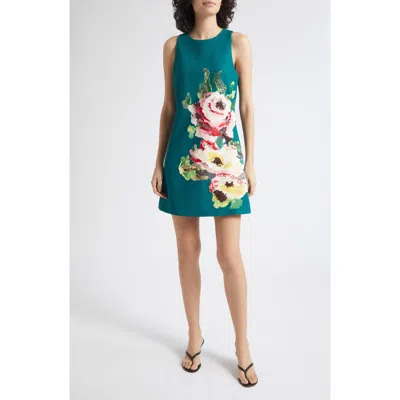 Stine Goya Garter Floral Minidress In Blue