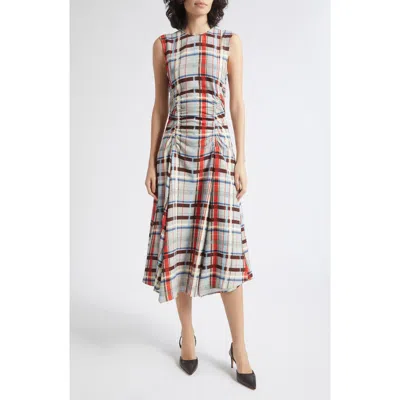 Stine Goya Gathered Midi Dress In Multi