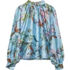 Stine Goya Gathered Satin Top In Spring Mimosa