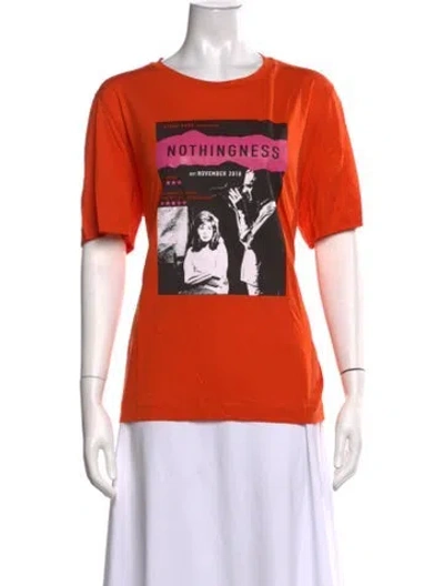 Pre-owned Stine Goya Graphic Print Crew Neck T-shirt W/ Tags In Orange