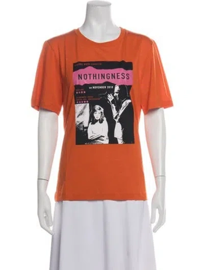 Pre-owned Stine Goya Graphic Print Crew Neck T-shirt W/ Tags In Orange