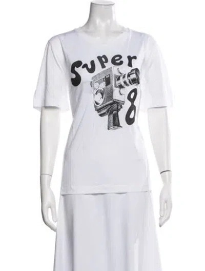 Pre-owned Stine Goya Graphic Print Crew Neck T-shirt W/ Tags In White