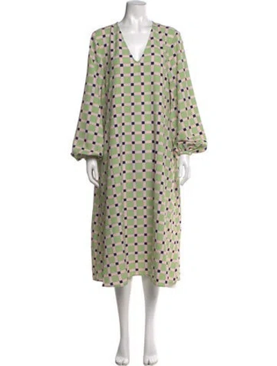Pre-owned Stine Goya Graphic Print Midi Length Dress In Pink