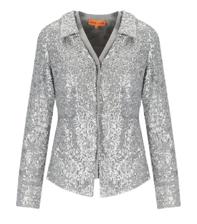 STINE GOYA STINE GOYA GREY SEQUINS SHIRT