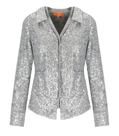 STINE GOYA GREY SEQUINS SHIRT