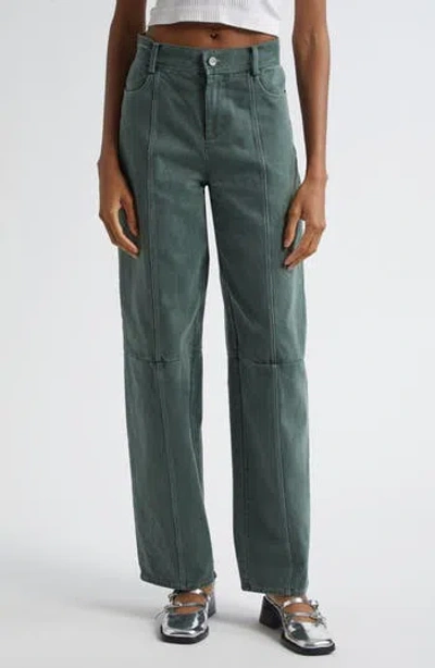 Stine Goya High Waist Straight Leg Jeans In Green
