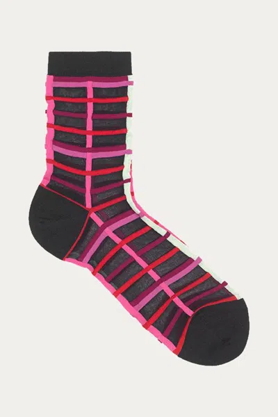 Stine Goya Iggy Tartan Socks In Tartan Navy In Multi
